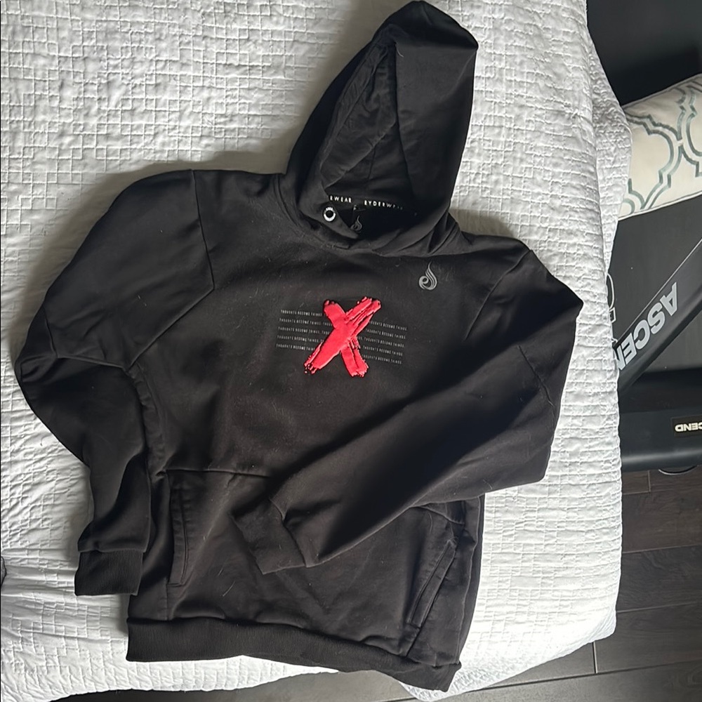Ryderwear Black and Red Sweater with Bold Logo